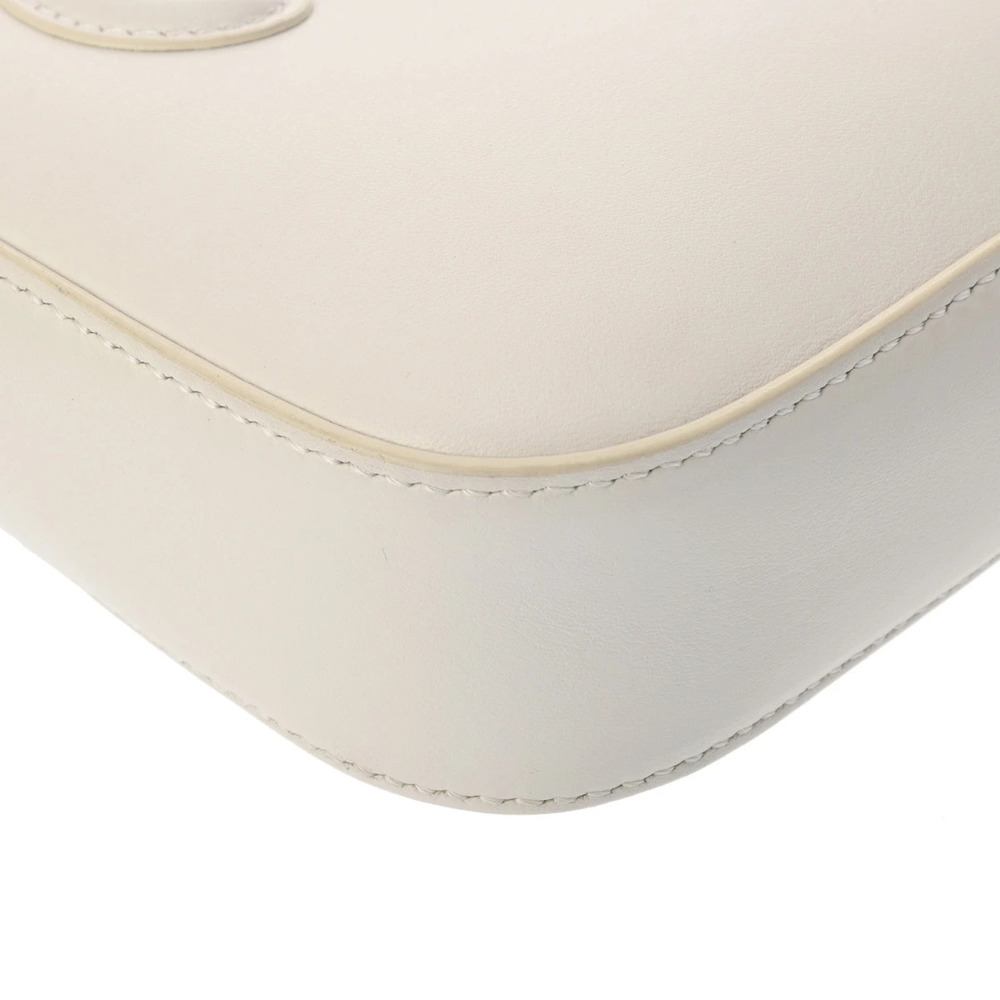 Celine White Cuile Leather Shoulder Bag Triomphe White - Picture 7 of 9